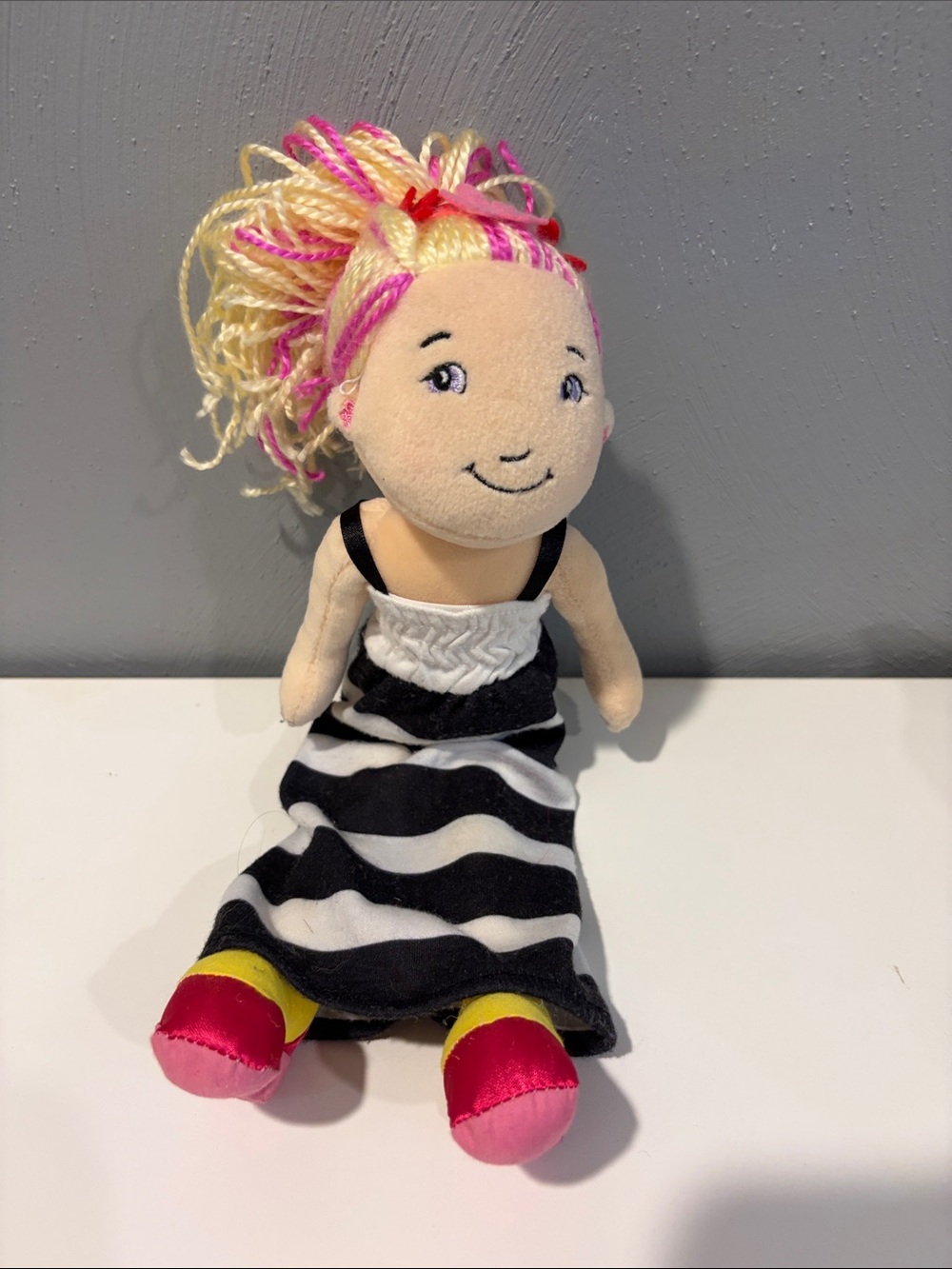 Groovy Girls Dahlia doll in black and white striped dress